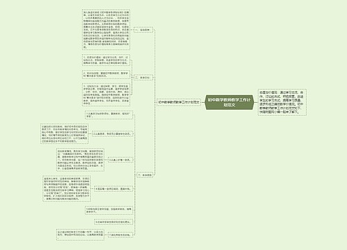 初中数学教师教学工作计划范文思维导图