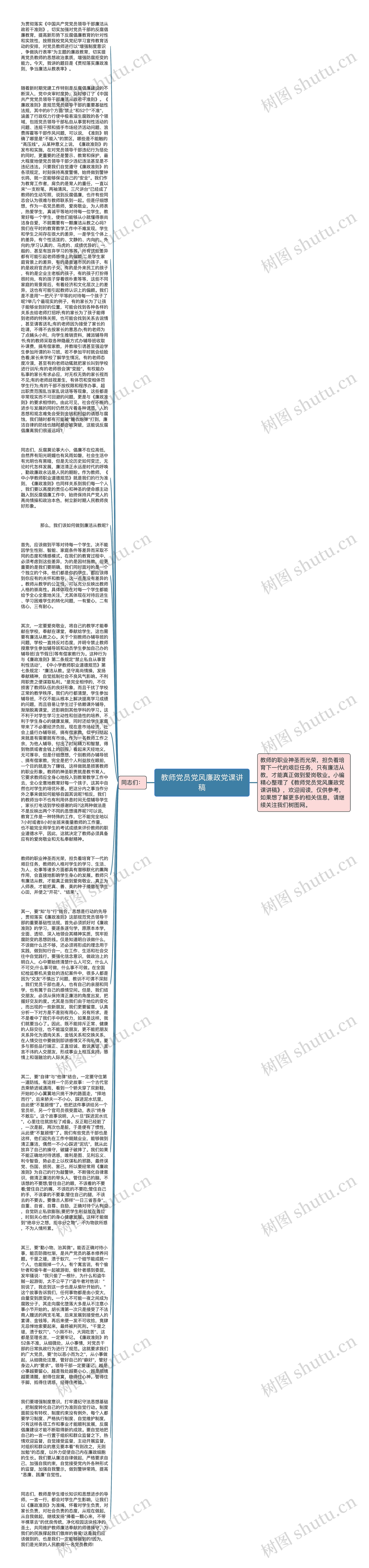 教师党员党风廉政党课讲稿