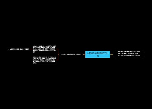 九年级生物教研组工作计划