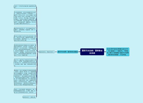 重阳节讲话稿：重阳敬老话美德