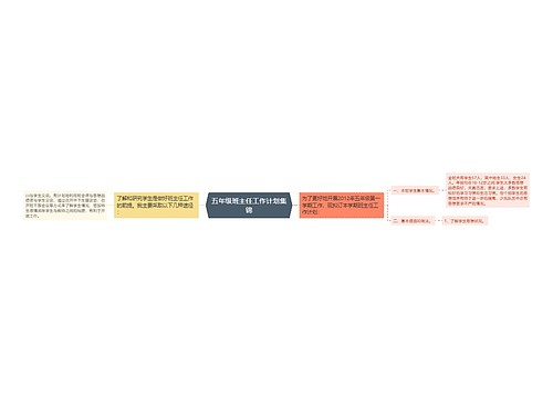 五年级班主任工作计划集锦