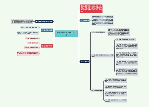 第一学期低语教研工作计划