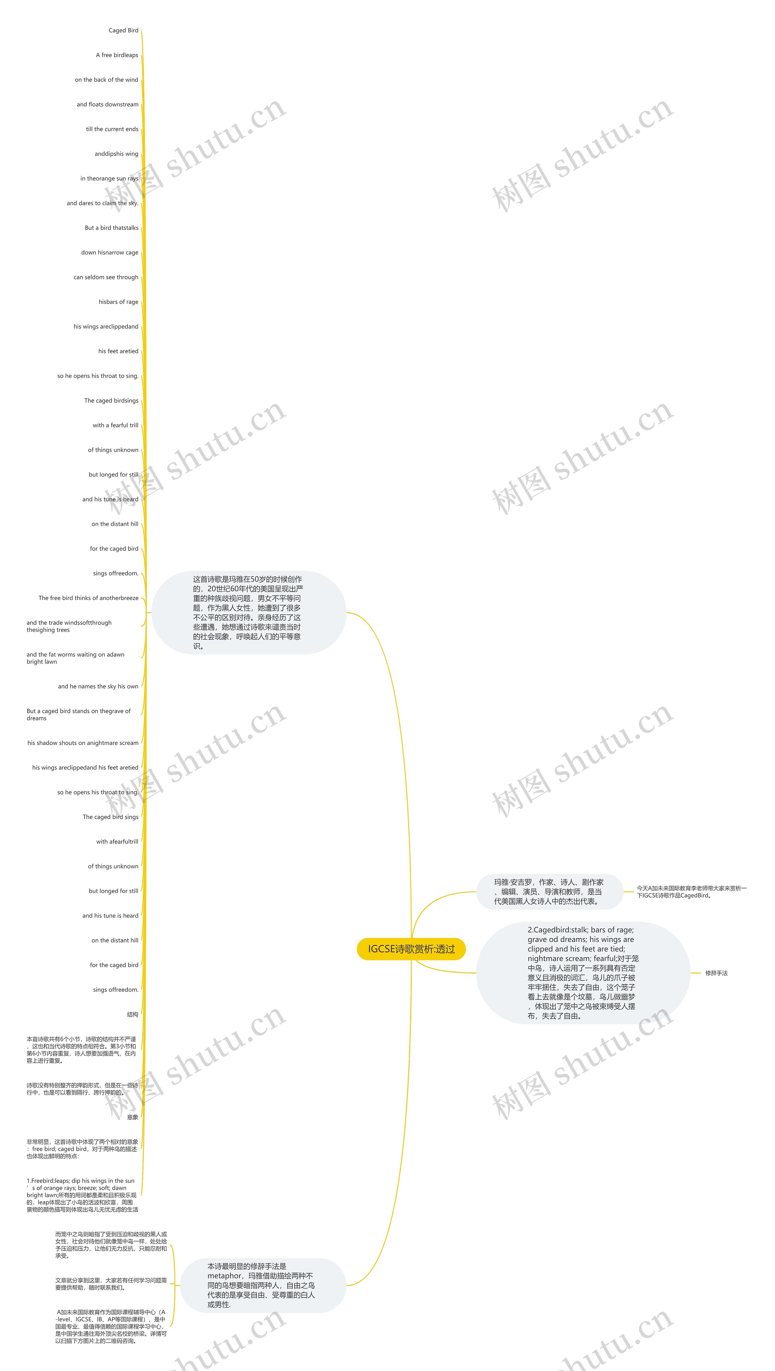 IGCSE诗歌赏析:透过思维导图