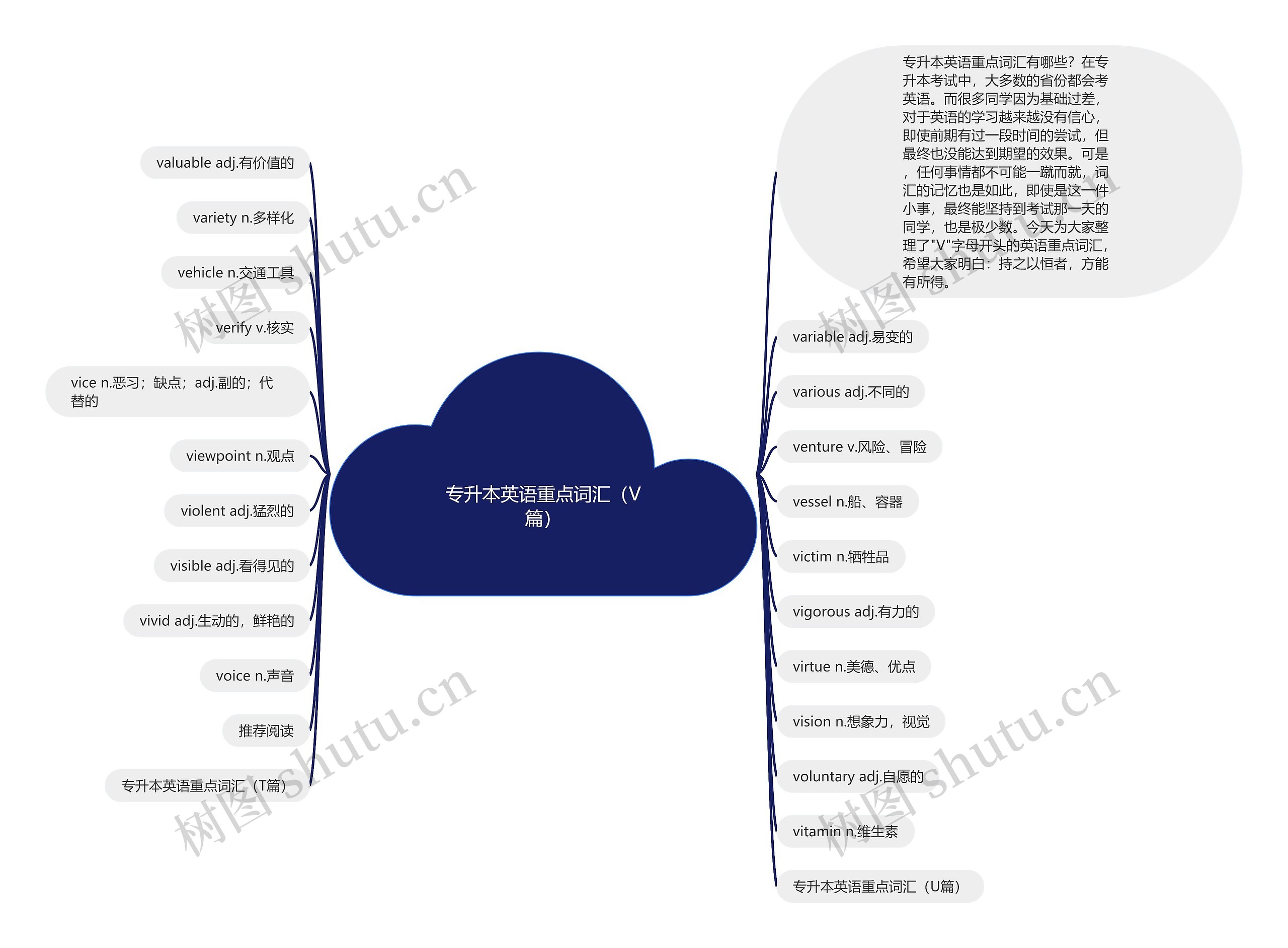 专升本英语重点词汇（V篇）