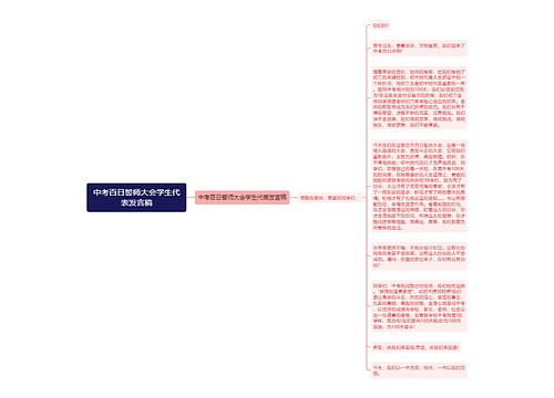 中考百日誓师大会学生代表发言稿