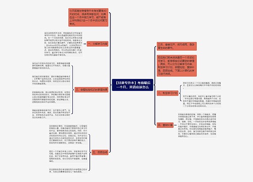 【甘肃专升本】考前最后一个月，英语应该怎么