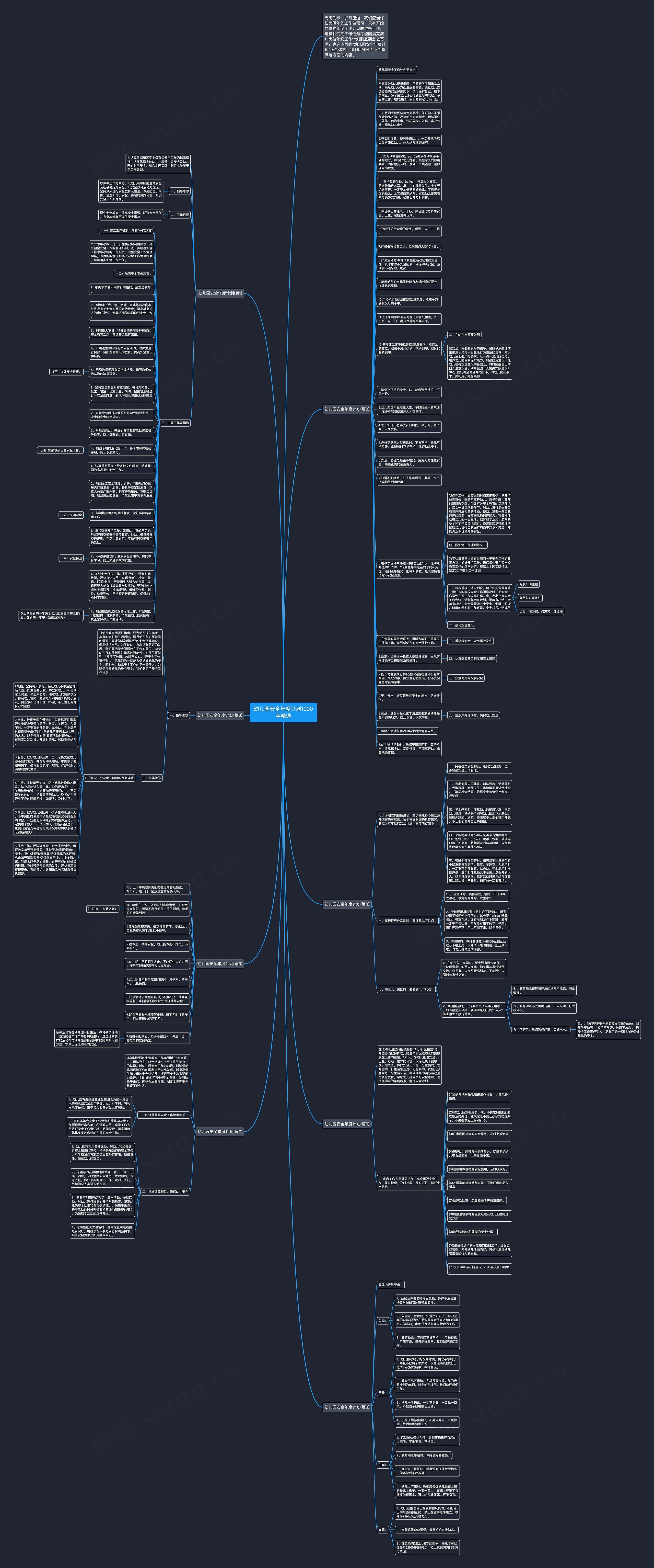 幼儿园安全年度计划1000字精选