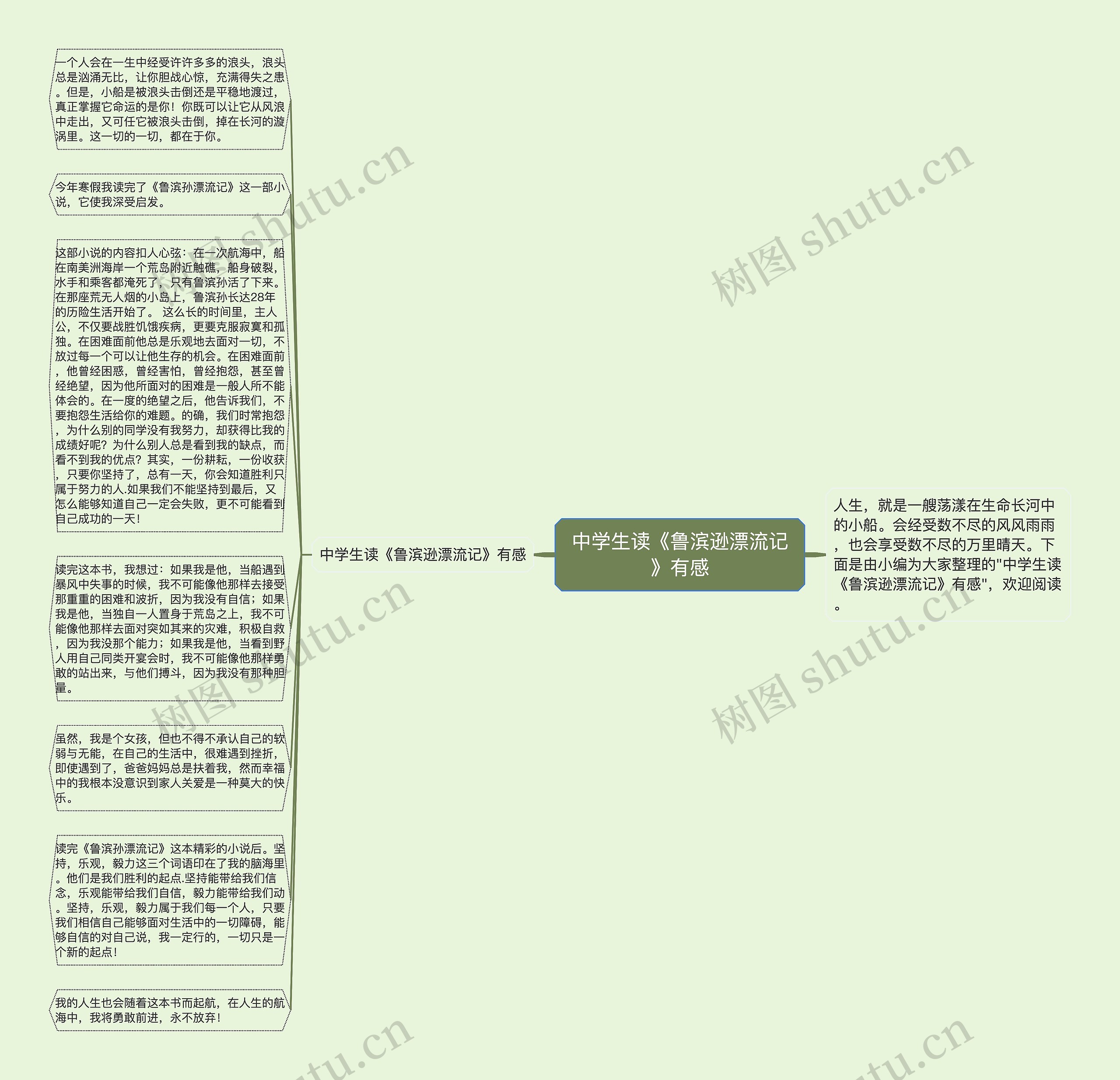 中学生读《鲁滨逊漂流记》有感思维导图