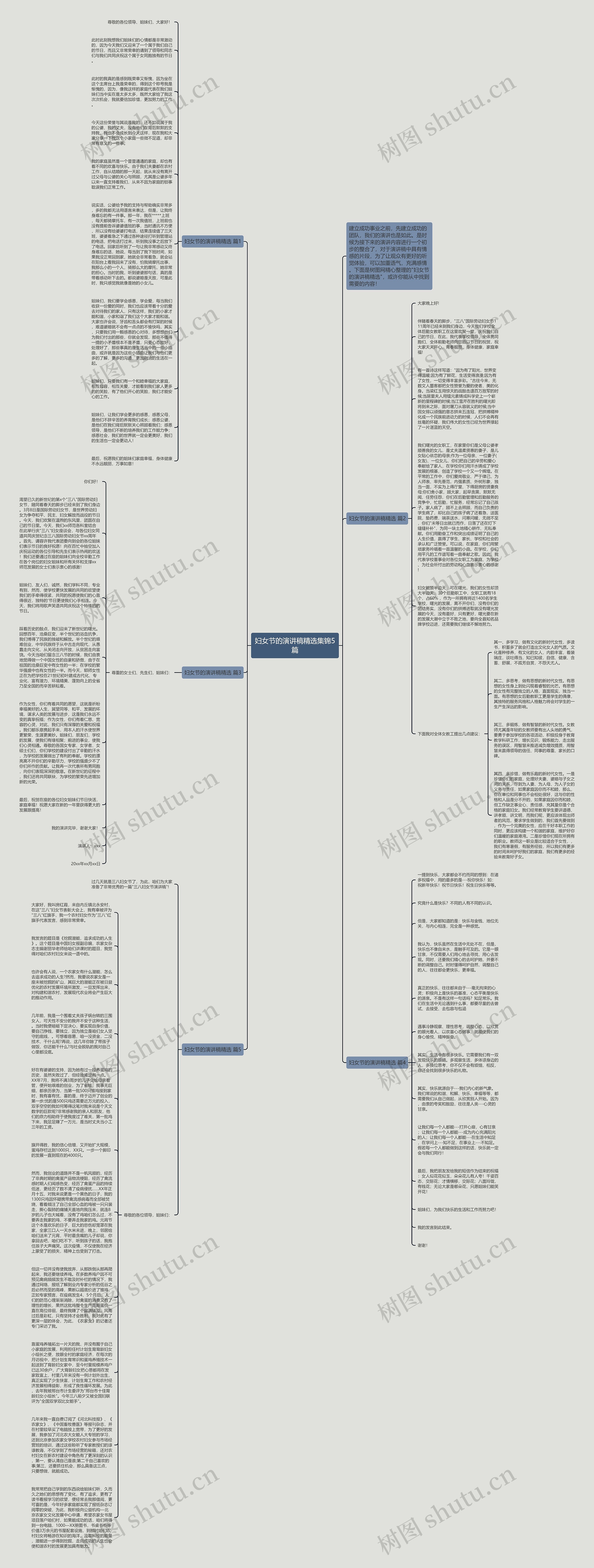 妇女节的演讲稿精选集锦5篇思维导图
