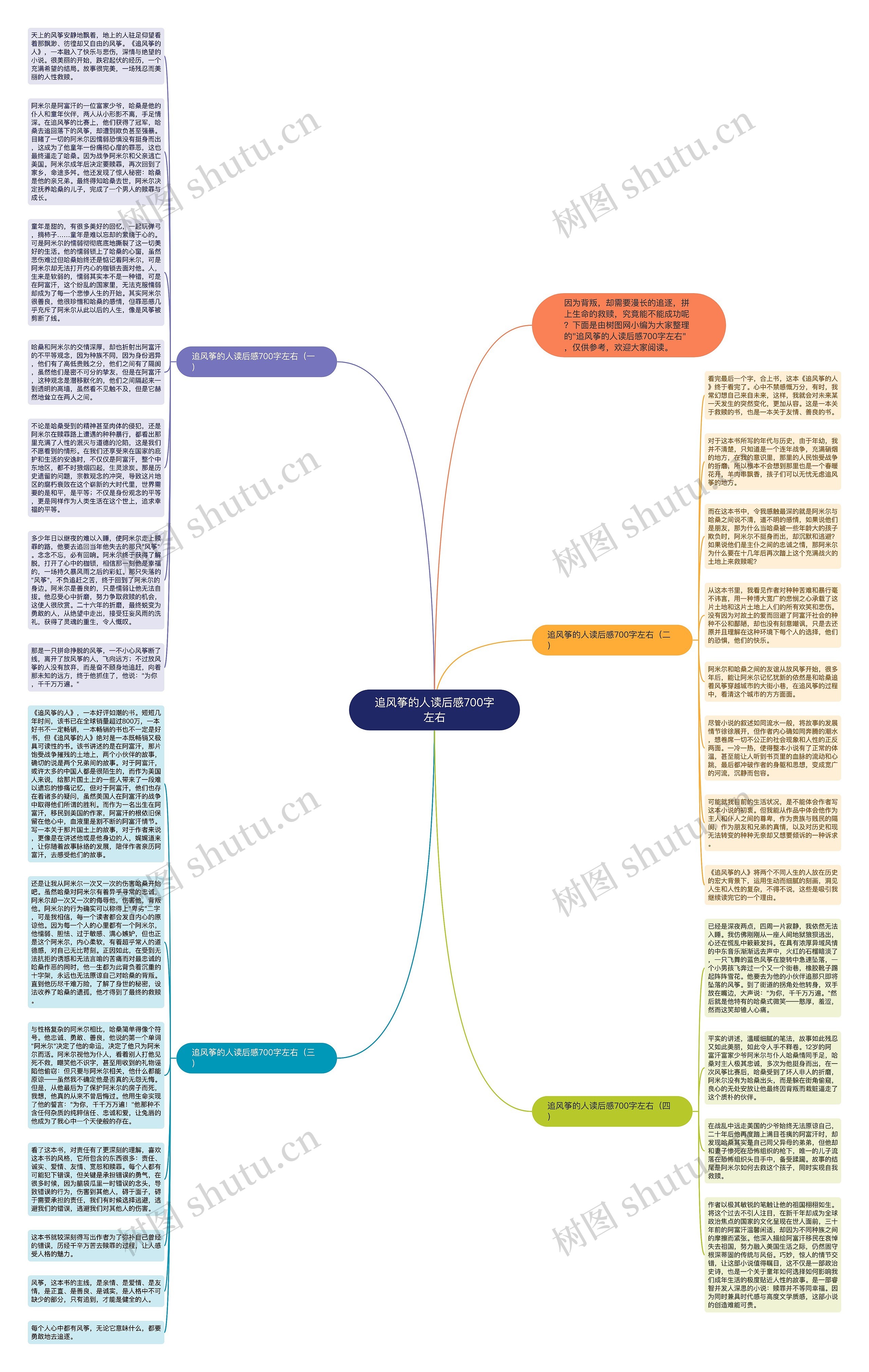 追风筝的人读后感700字左右思维导图
