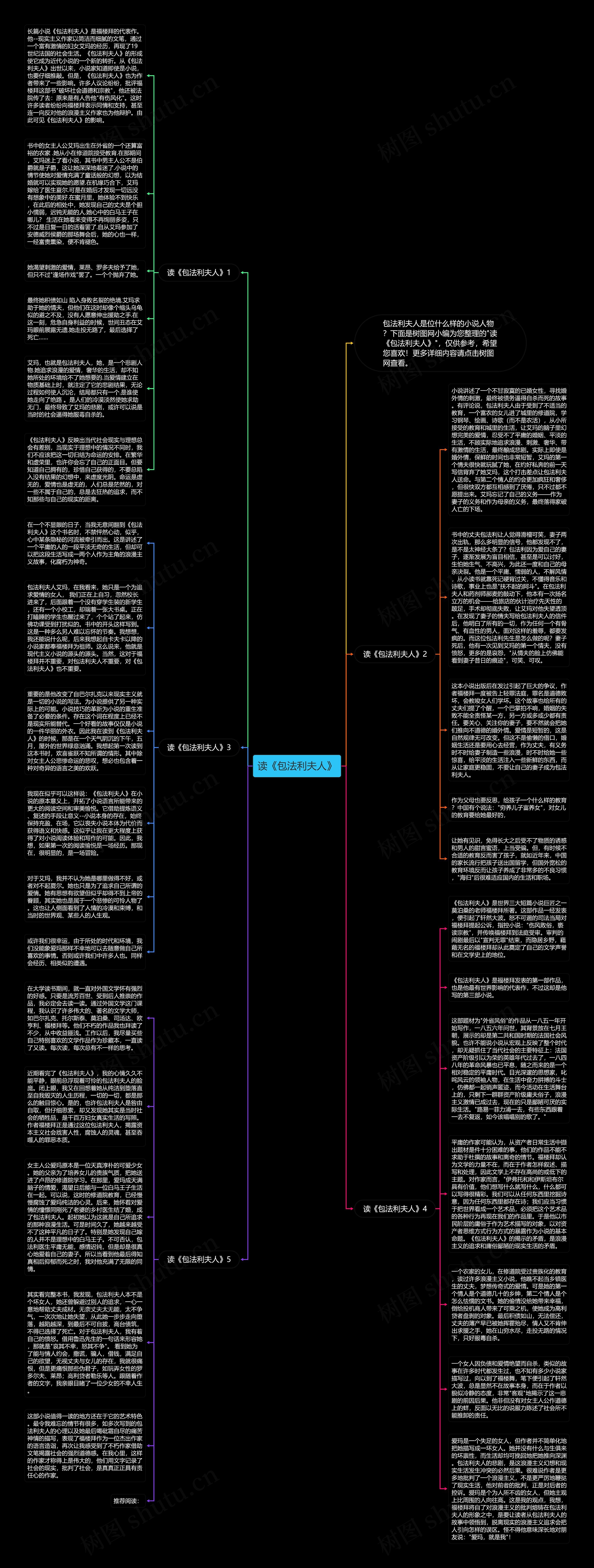 读《包法利夫人》思维导图