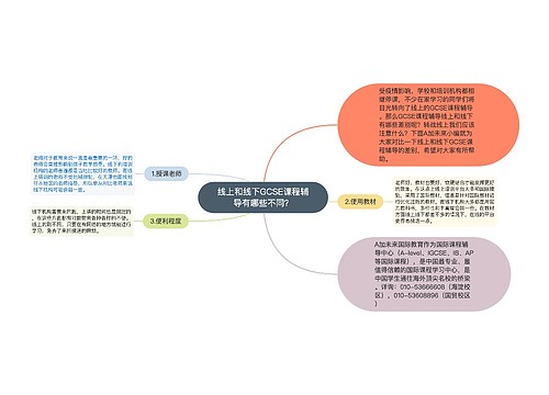 线上和线下GCSE课程辅导有哪些不同？