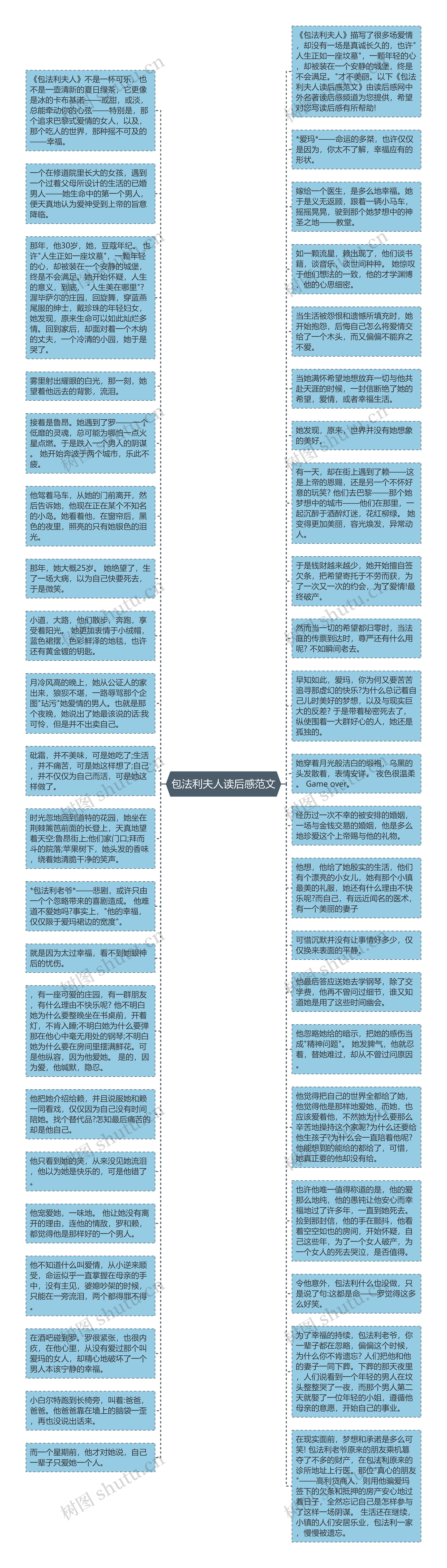 包法利夫人读后感范文思维导图