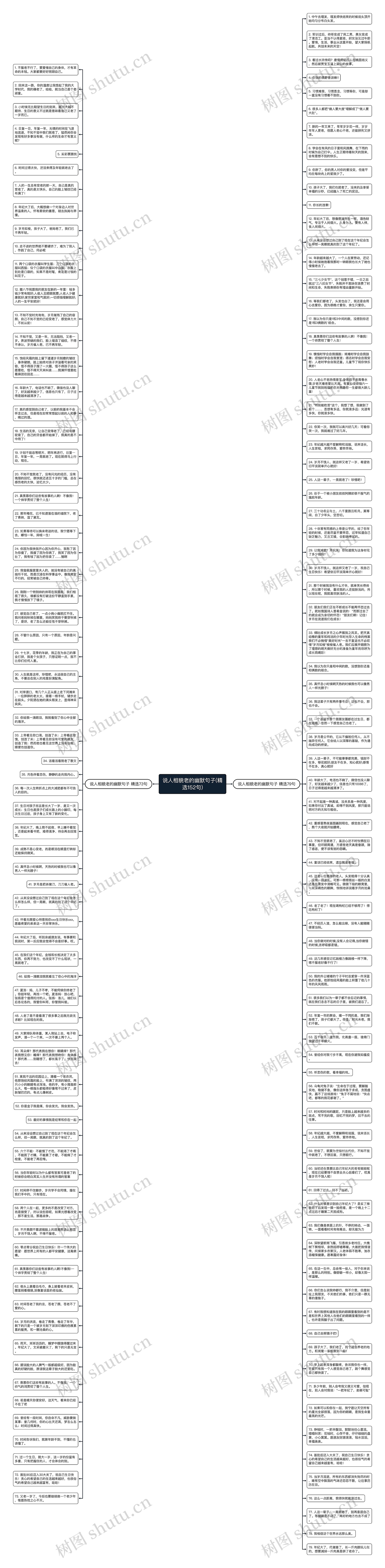 说人相貌老的幽默句子(精选152句)思维导图高清图 说人相貌老的幽默句子(精选152句)思维导图