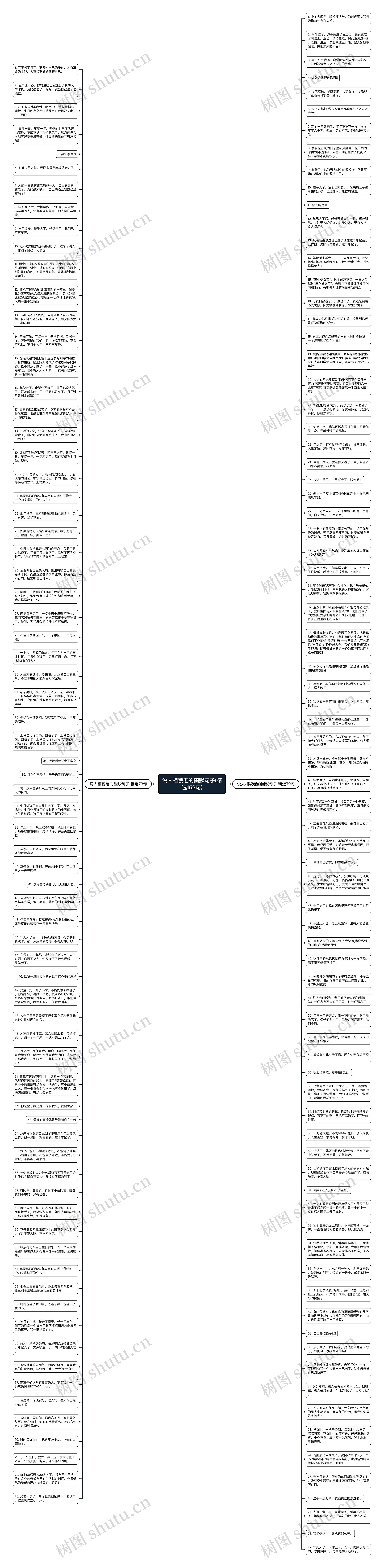 说人相貌老的幽默句子(精选152句)思维导图