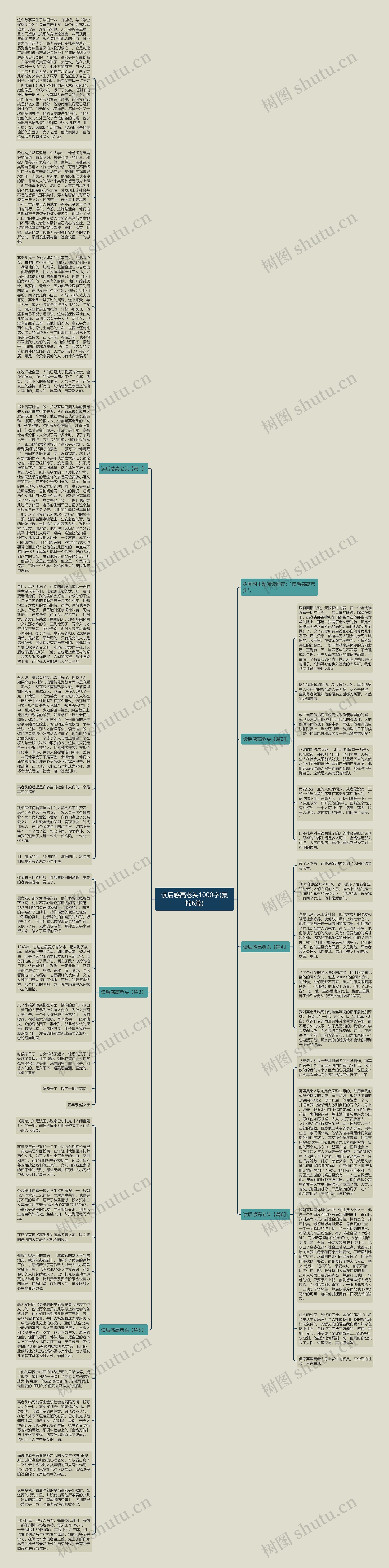 读后感高老头1000字(集锦6篇)思维导图