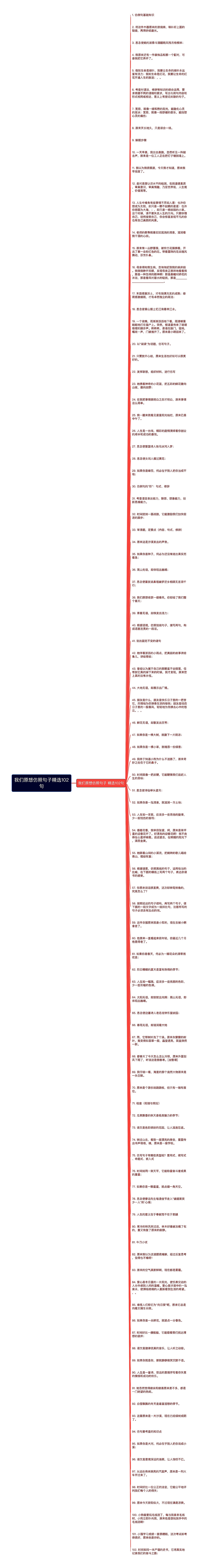 我们原想仿照句子精选102句