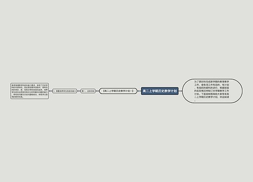 高二上学期历史教学计划