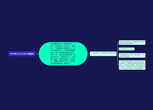 初中班主任工作计划精选