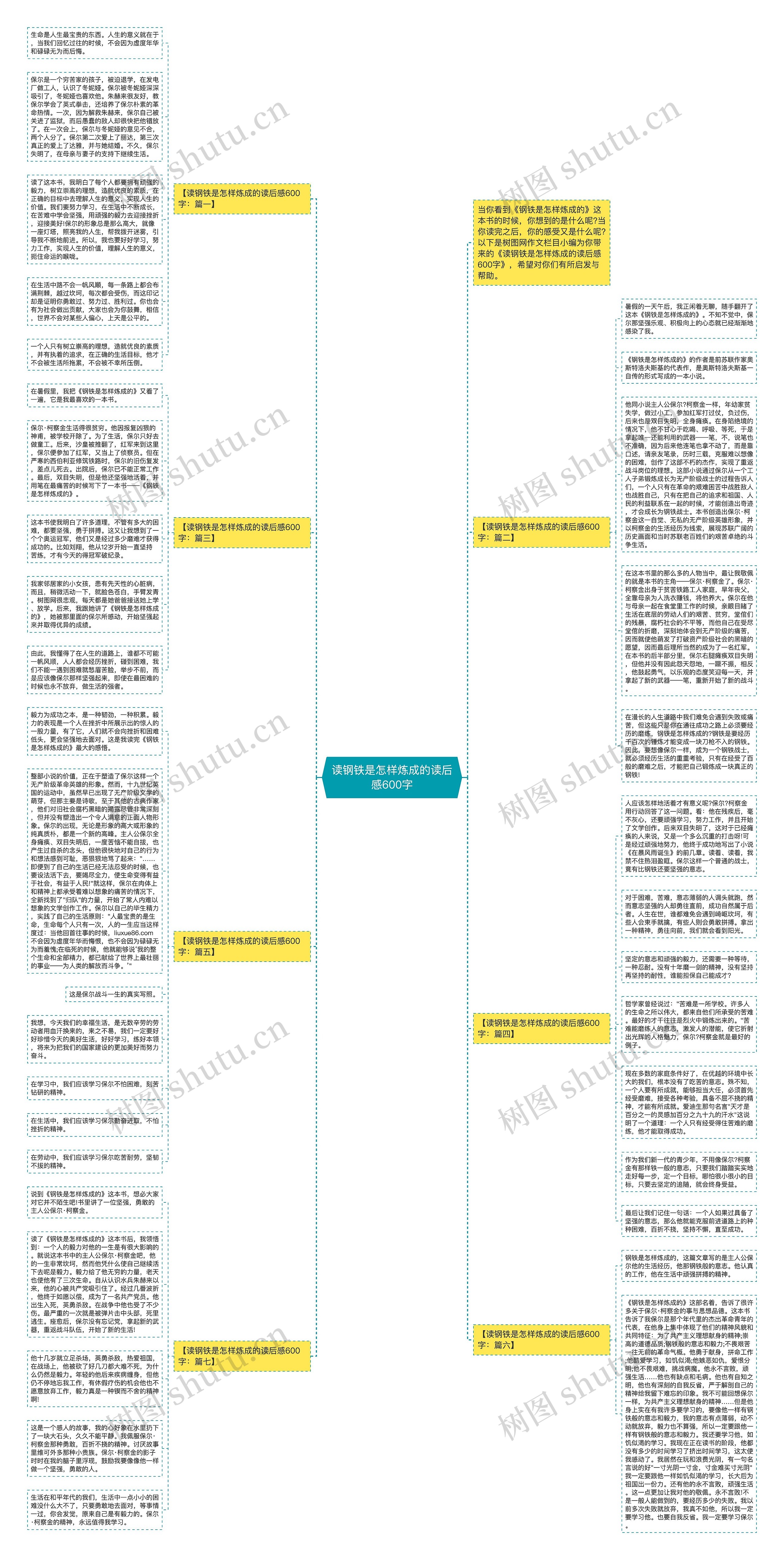 读钢铁是怎样炼成的读后感600字思维导图