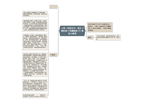 小学一年级日记：课文《精彩极了和糟糕透了》课后小练笔