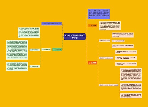 2018学年下学期教研室工作计划