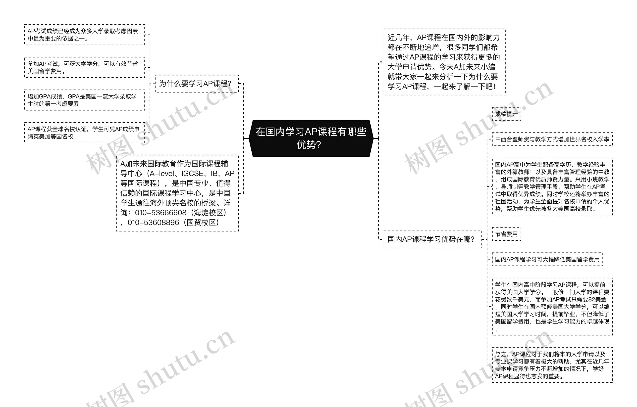 在国内学习AP课程有哪些优势？思维导图