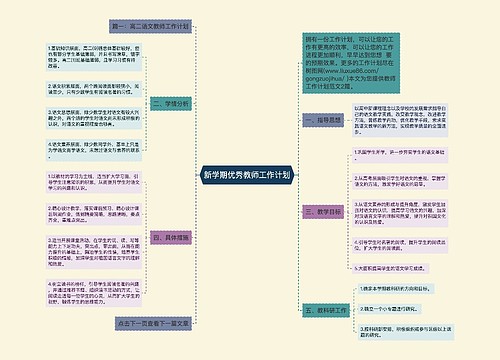 新学期优秀教师工作计划