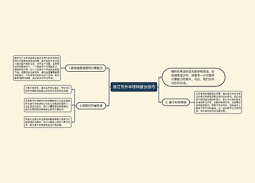 浙江专升本理科提分技巧