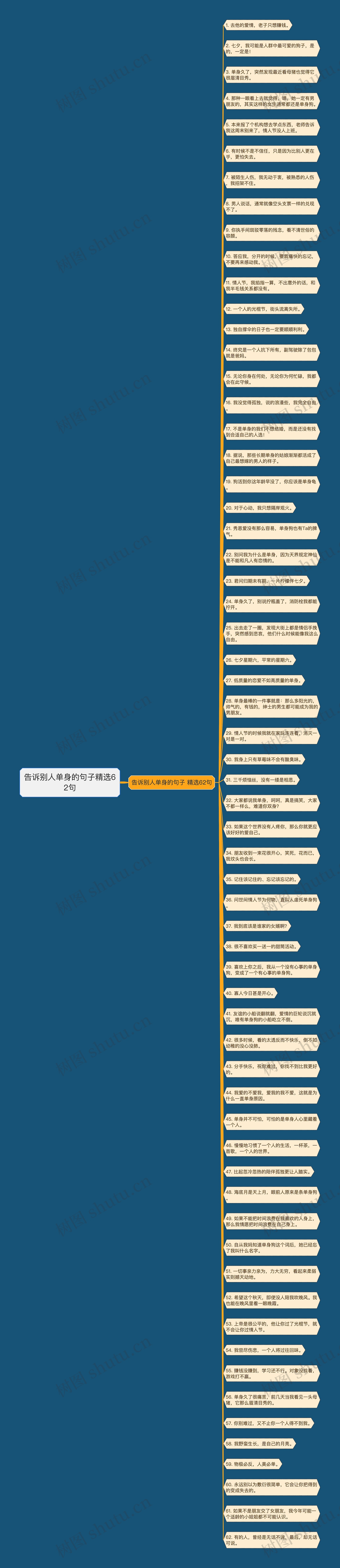 告诉别人单身的句子精选62句思维导图