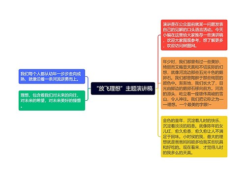 “放飞理想”主题演讲稿