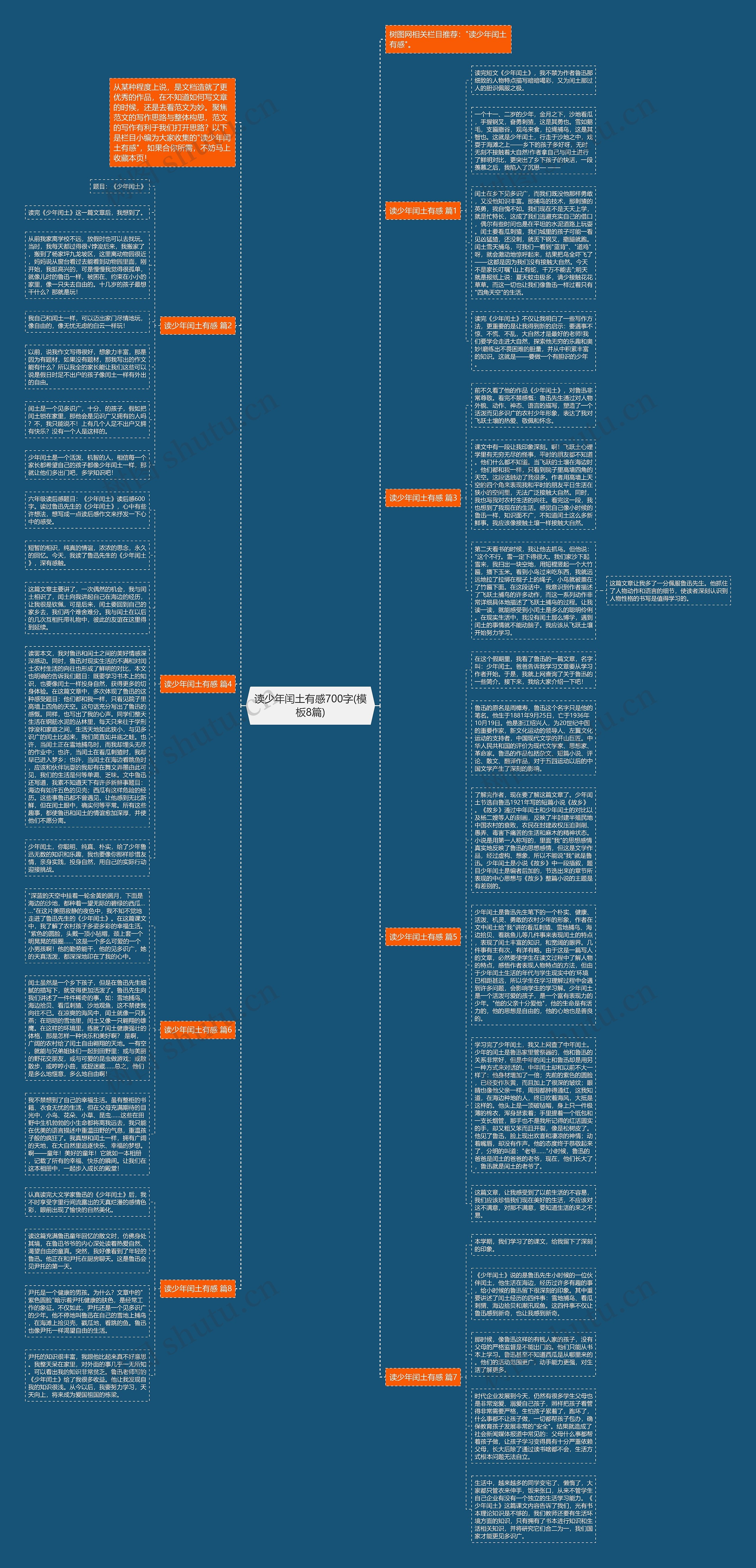 读少年闰土有感700字(8篇)思维导图