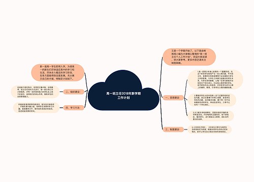 高一班主任2018年新学期工作计划