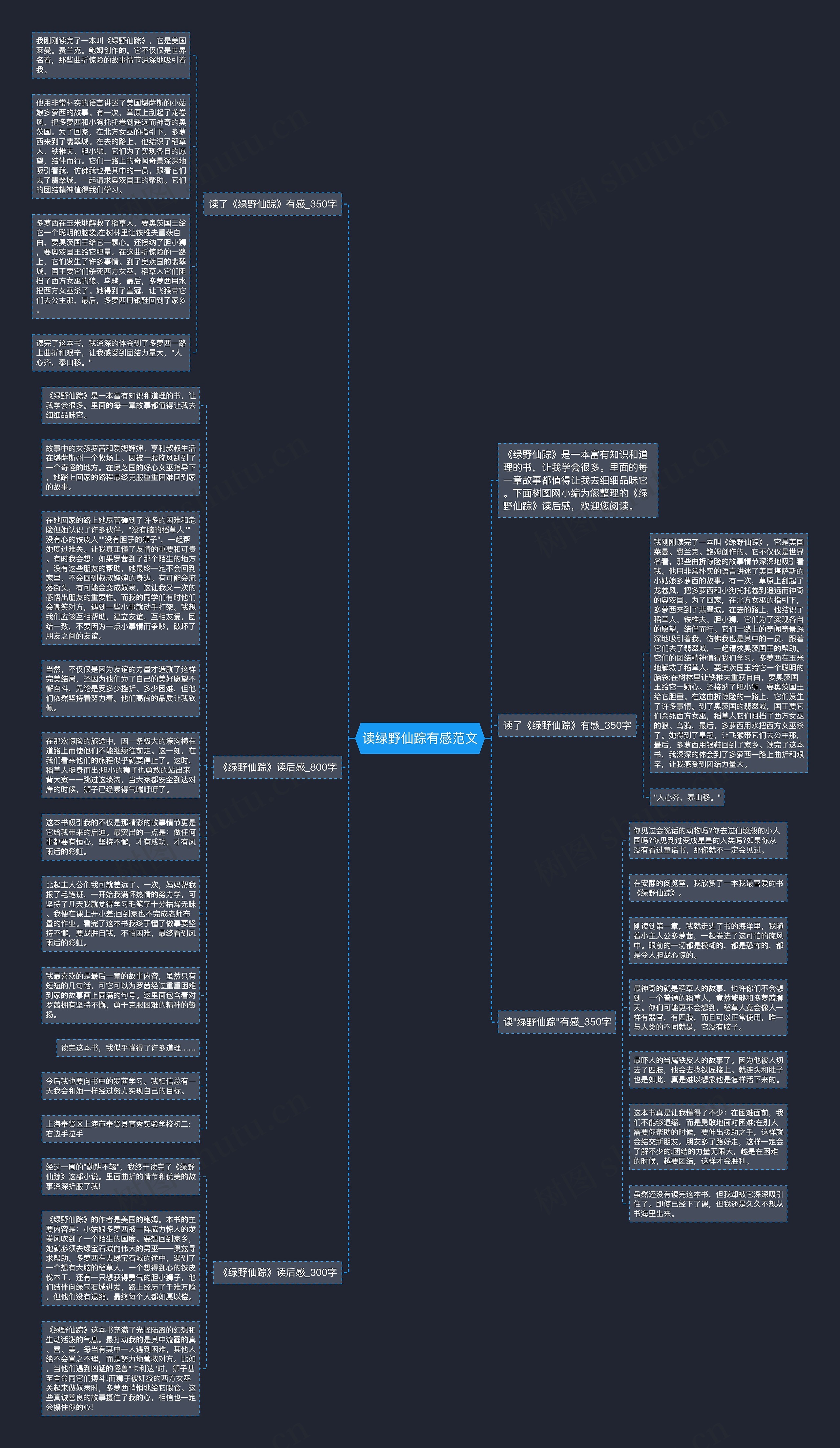 读绿野仙踪有感范文思维导图