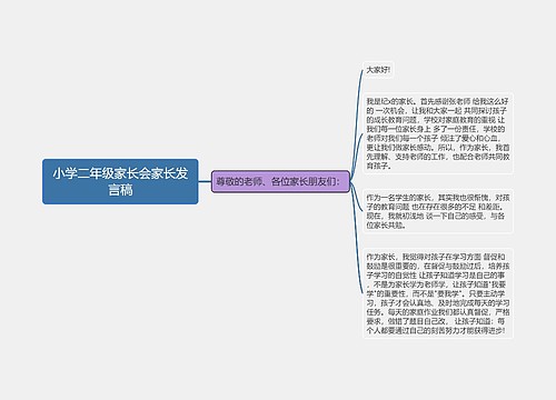 小学二年级家长会家长发言稿