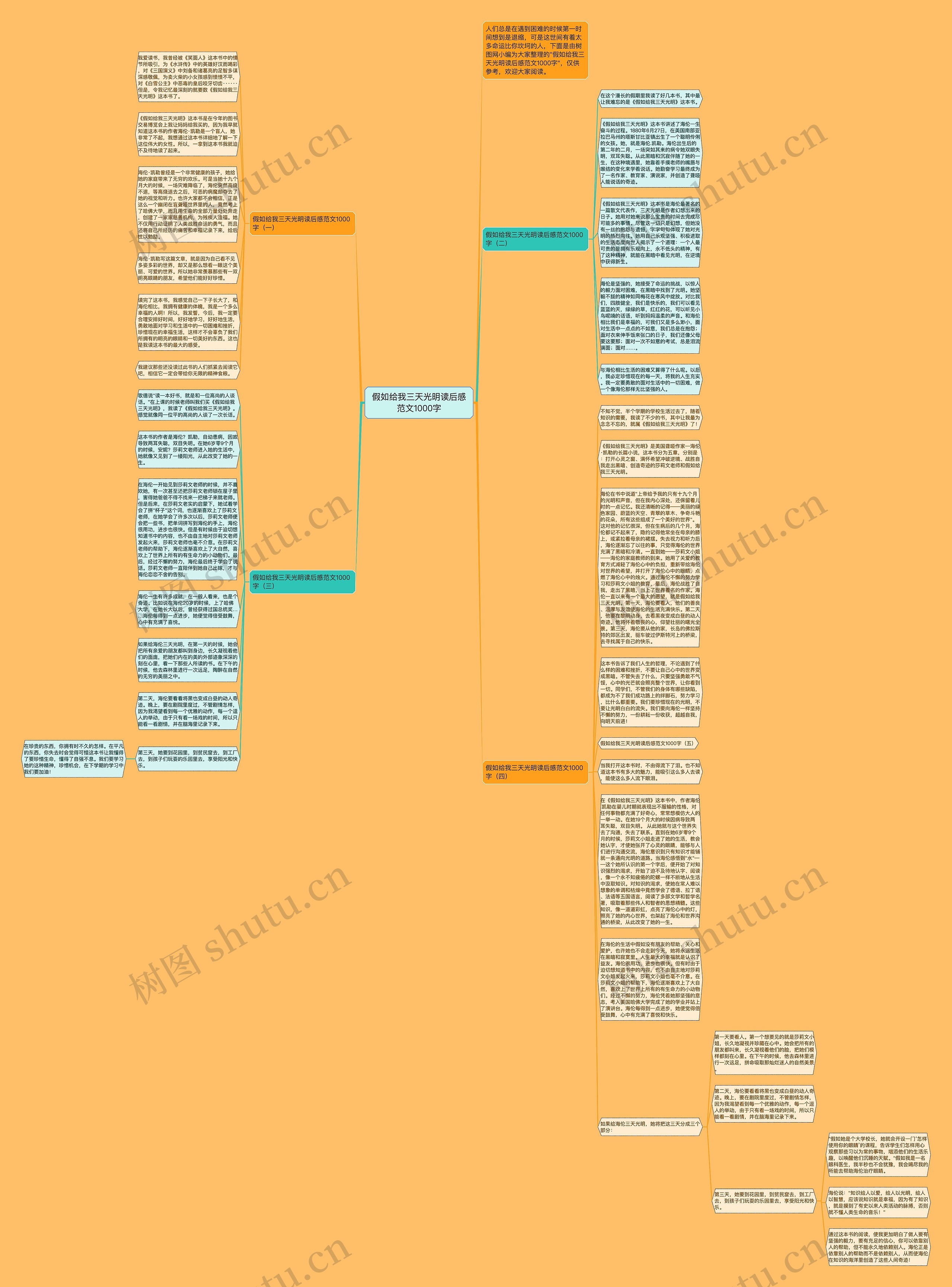 假如给我三天光明读后感范文1000字思维导图