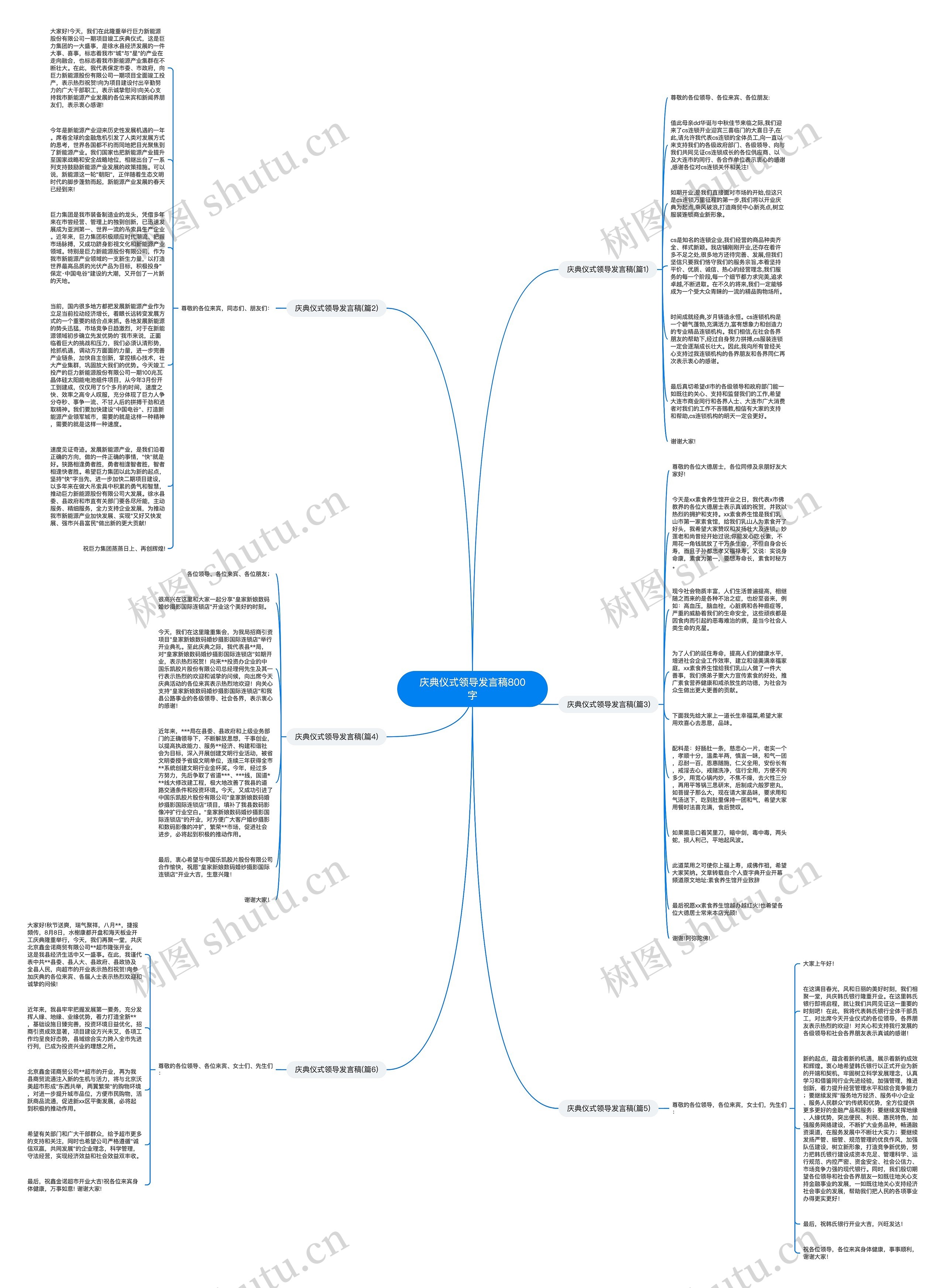 庆典仪式领导发言稿800字思维导图