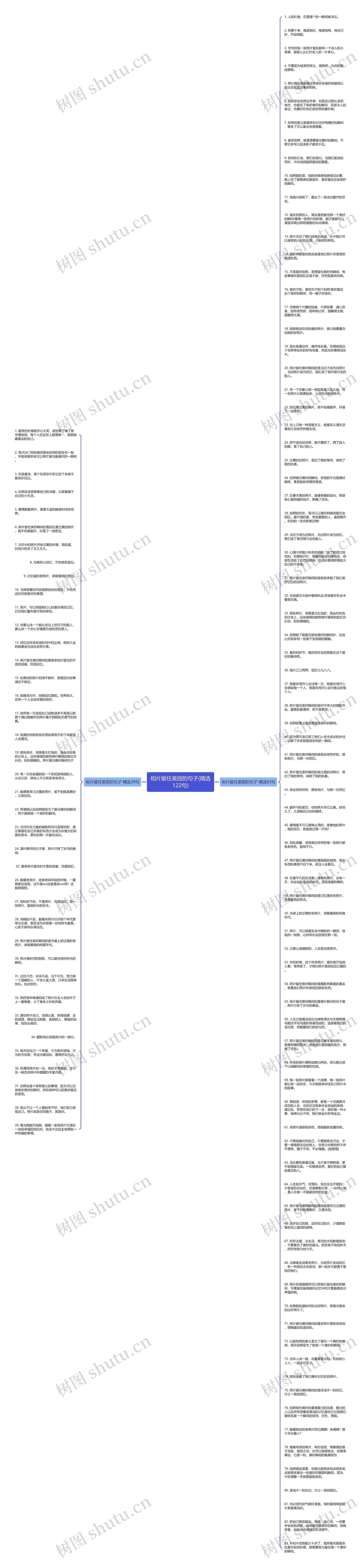 相片留住美丽的句子(精选122句)思维导图
