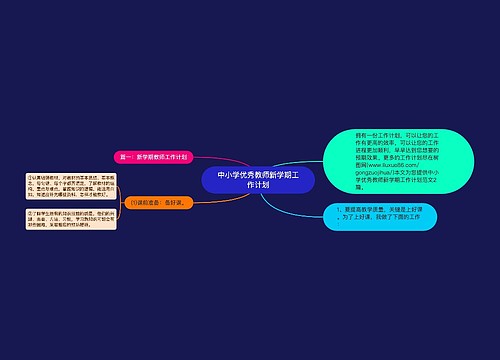 中小学优秀教师新学期工作计划