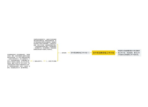 初中英语教研组工作计划