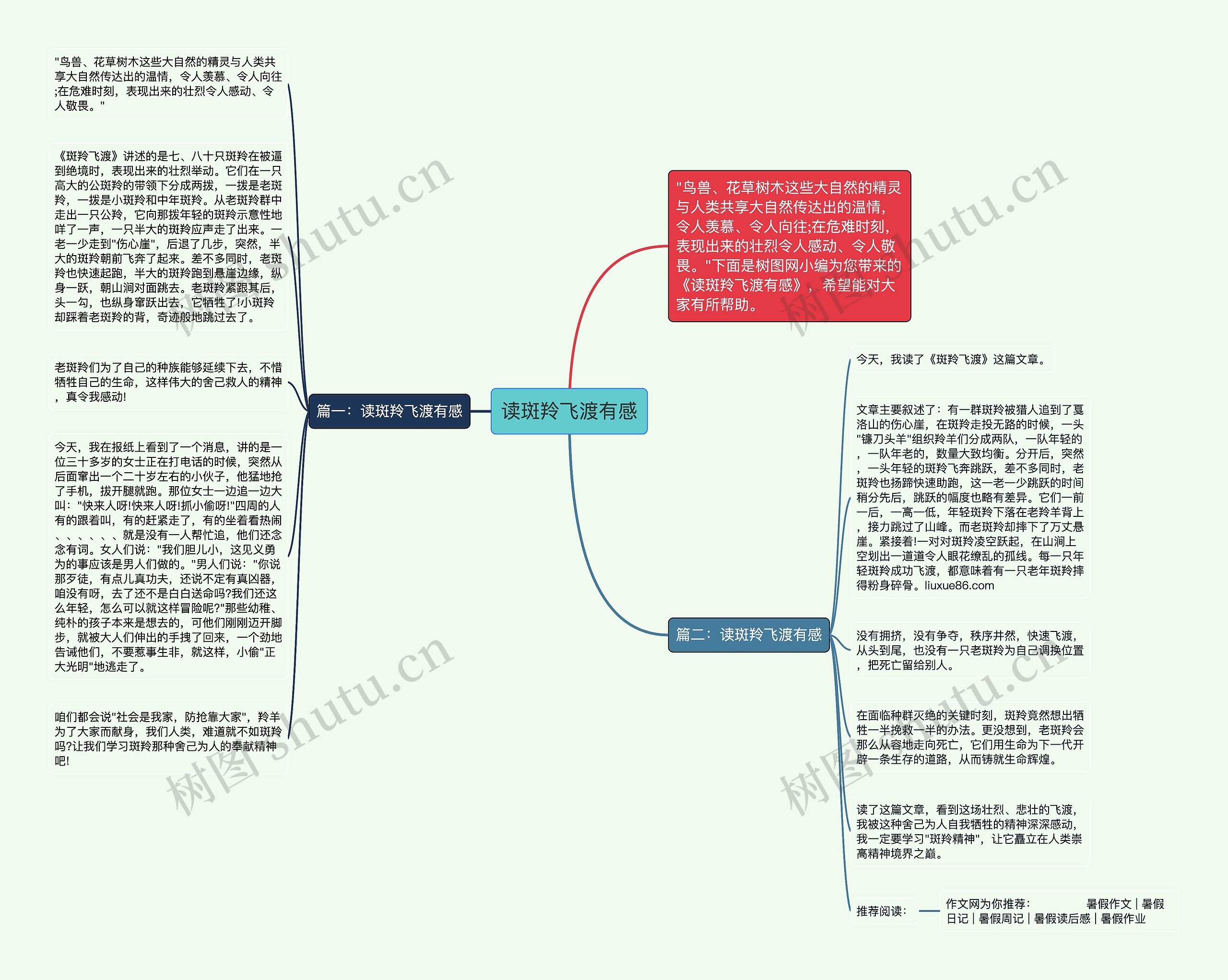 读斑羚飞渡有感思维导图