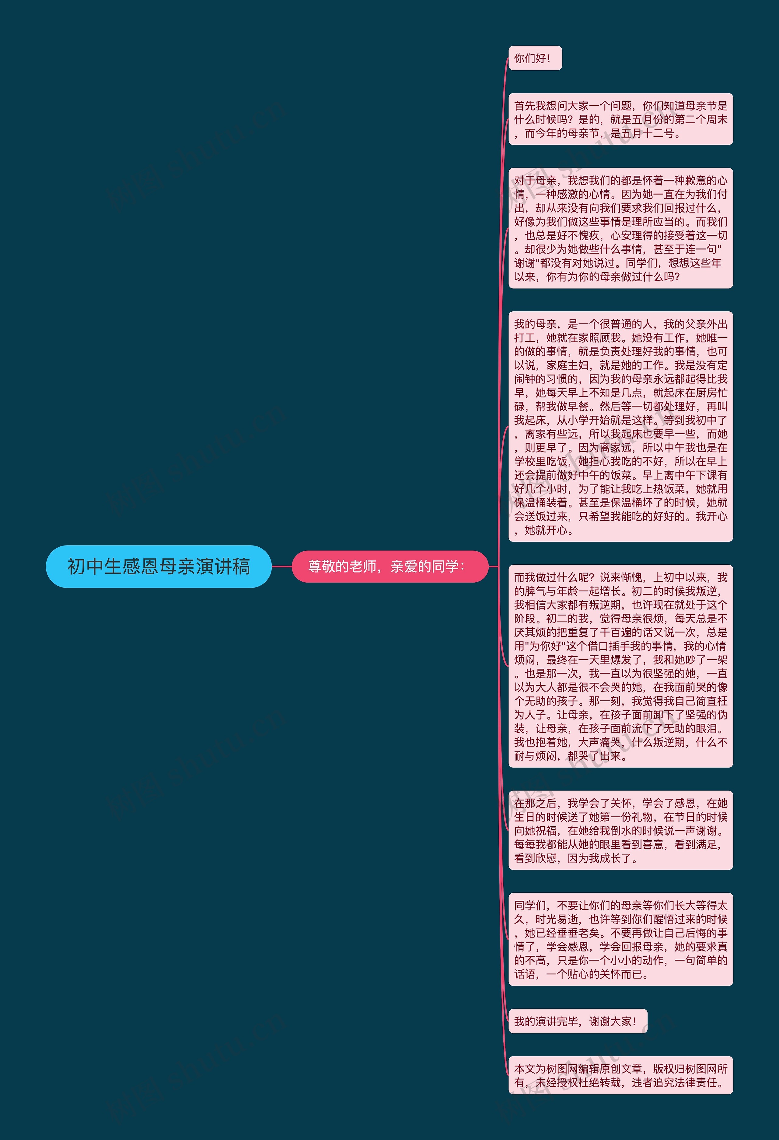 初中生感恩母亲演讲稿