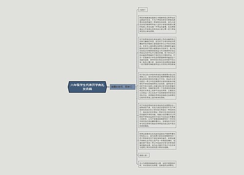 六年级学生代表开学典礼发言稿