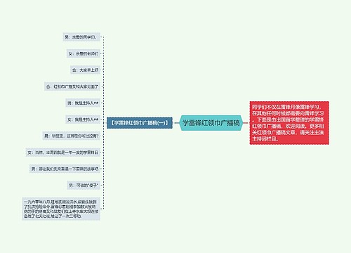 学雷锋红领巾广播稿