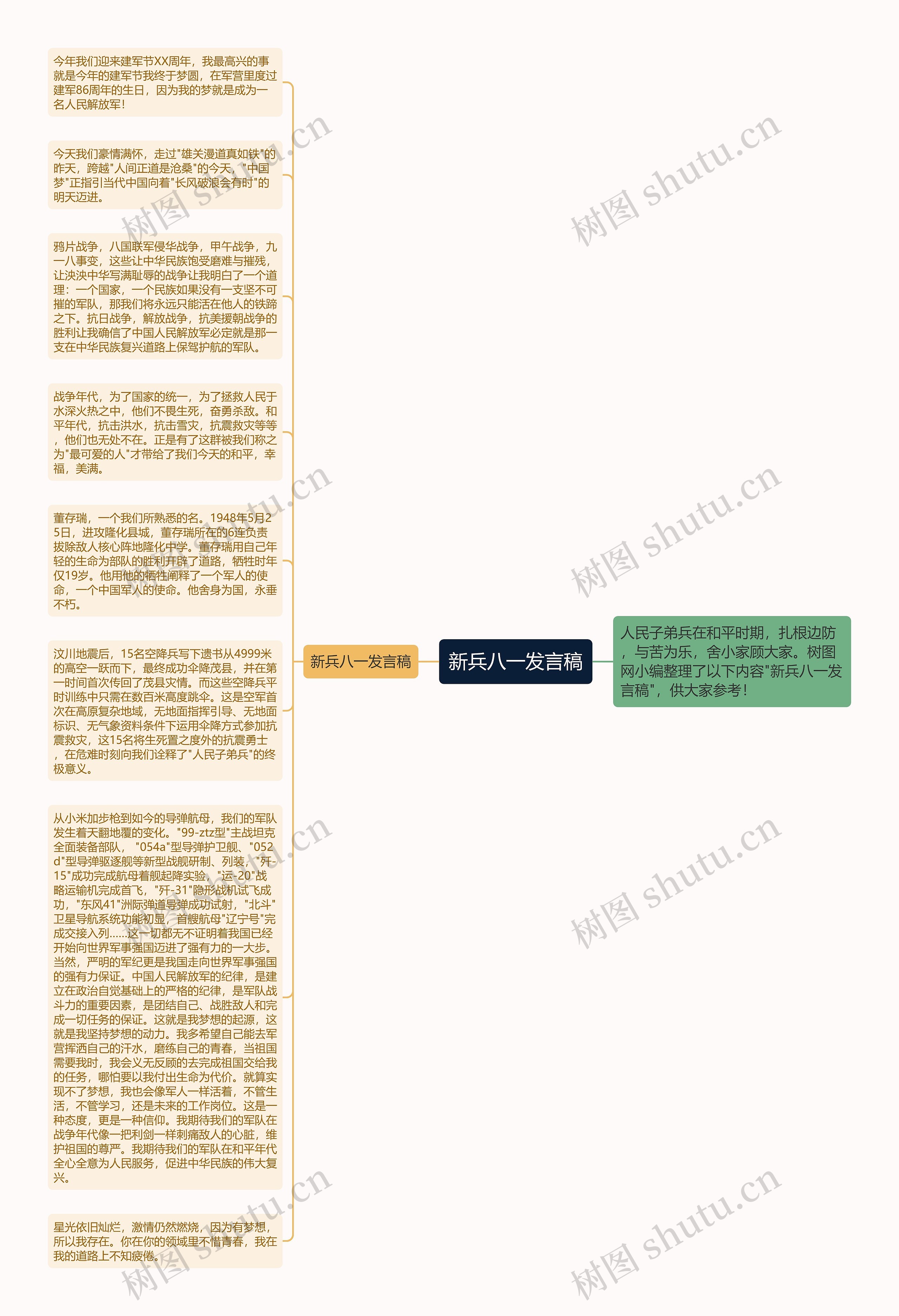 新兵八一发言稿