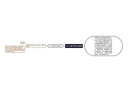 2014儿童节家长发言稿