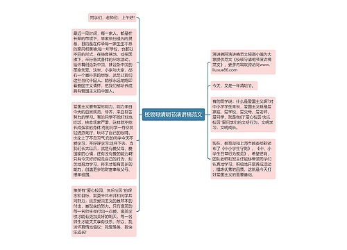 校领导清明节演讲稿范文