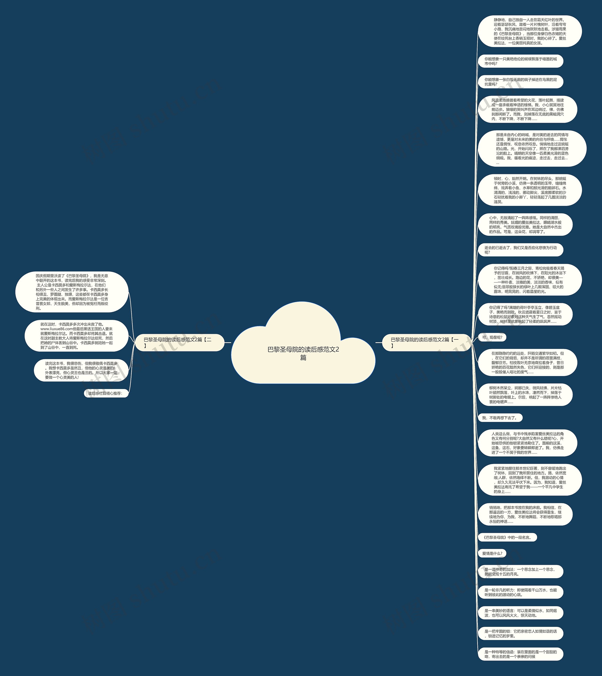 巴黎圣母院的读后感范文2篇思维导图
