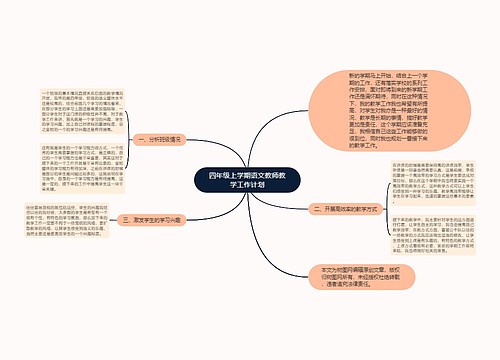 四年级上学期语文教师教学工作计划