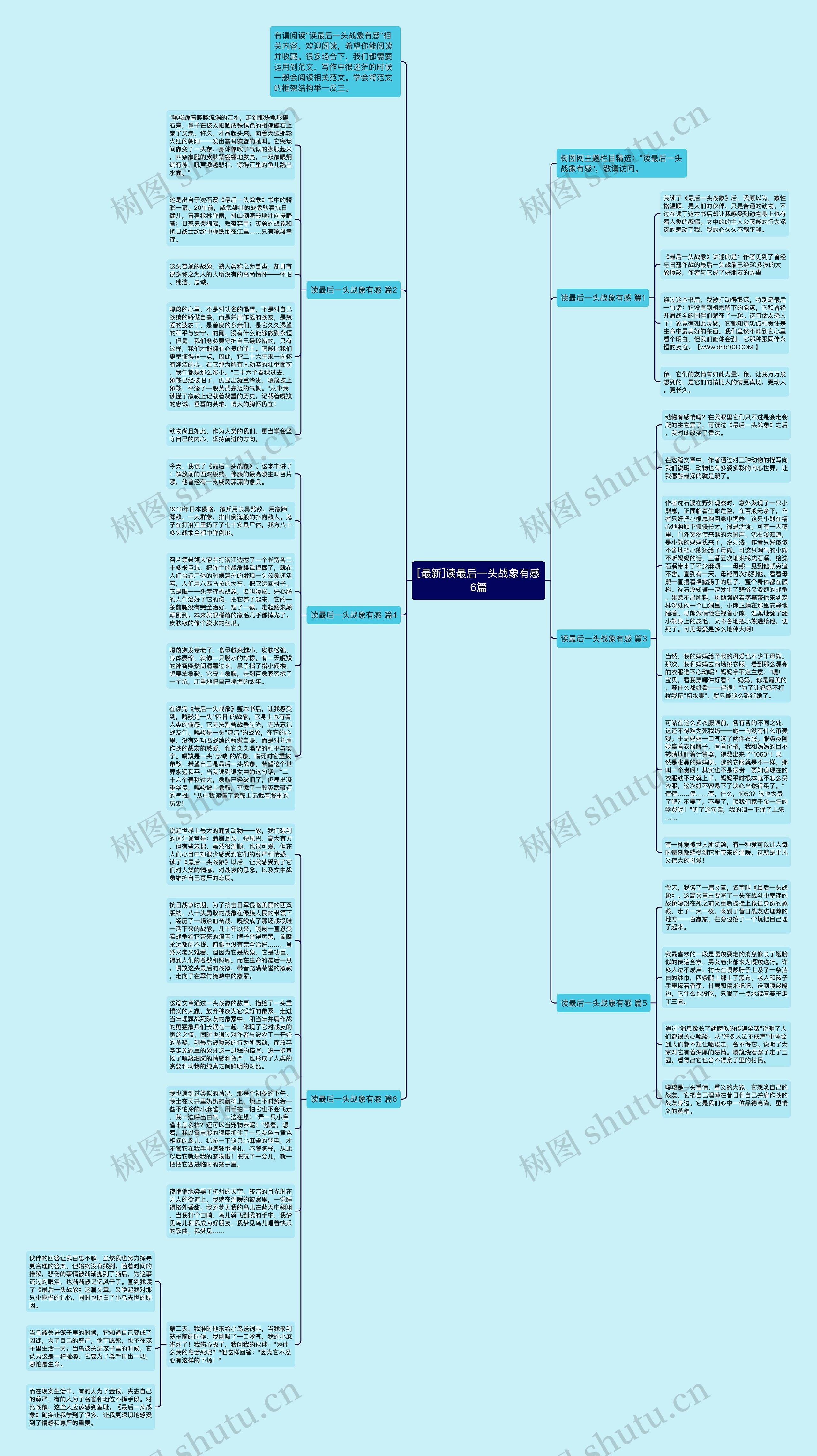 [最新]读最后一头战象有感6篇思维导图